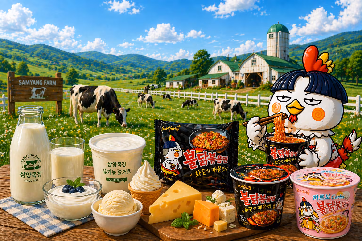 유제품 상품화 카드 꺼낼까… 목장 활용 검토 나선 삼양식품