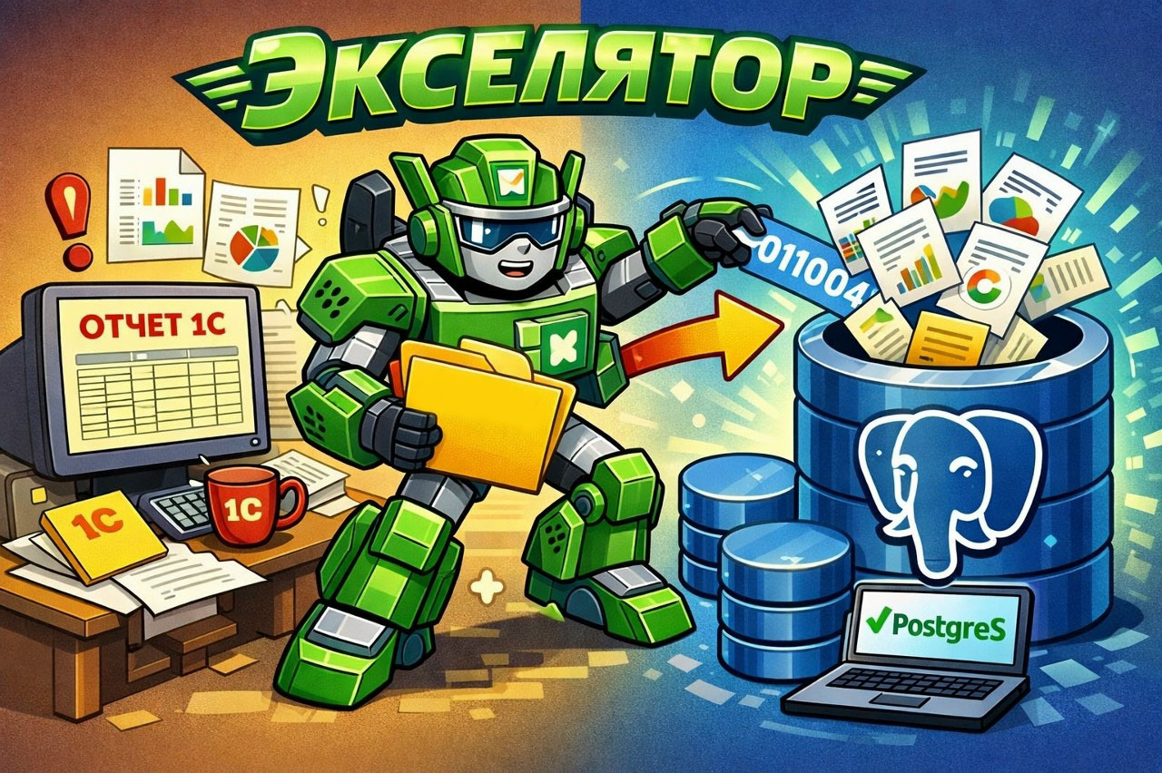 Перенос данных из отчетов 1С в PostgreSQL в два клика