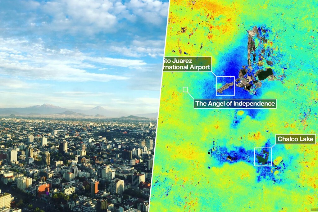 El mapa del hundimiento de Ciudad de México: crónica de un colapso anunciado y registrado casi en vivo por la NASA