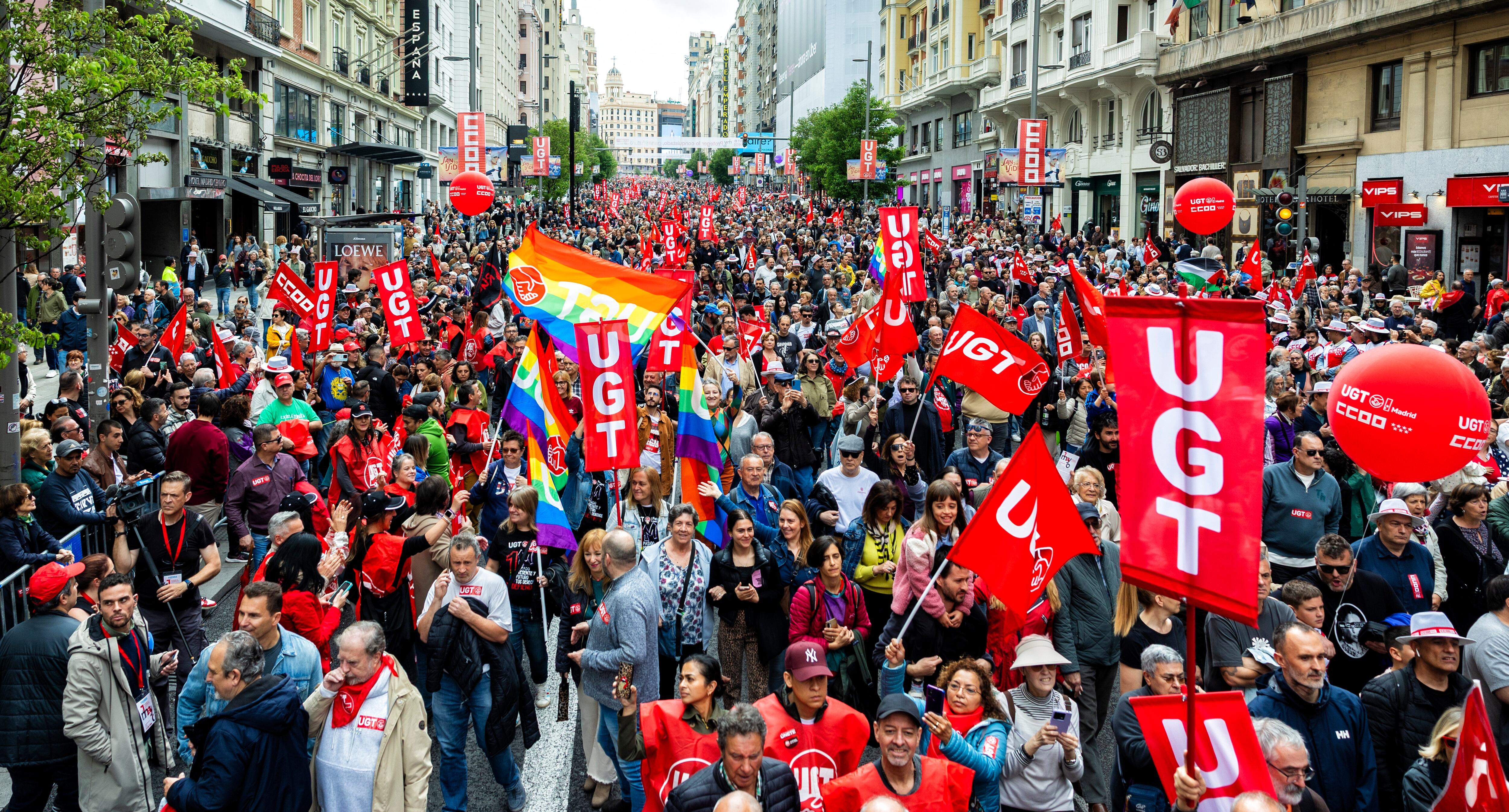 Los sindicatos se manifiestan por el Día del Trabajo contra el precio de la vivienda y el crecimiento de la ultraderecha