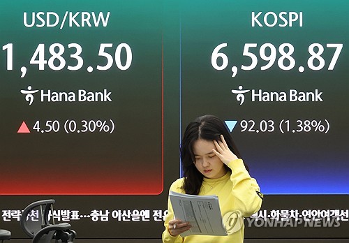 (2nd LD) KOSPI snaps 3-day rise after touching new record high on oil price surge, profit-taking