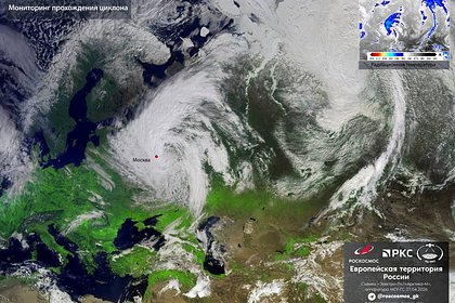 Москву под снежным апокалипсисом сняли из космоса