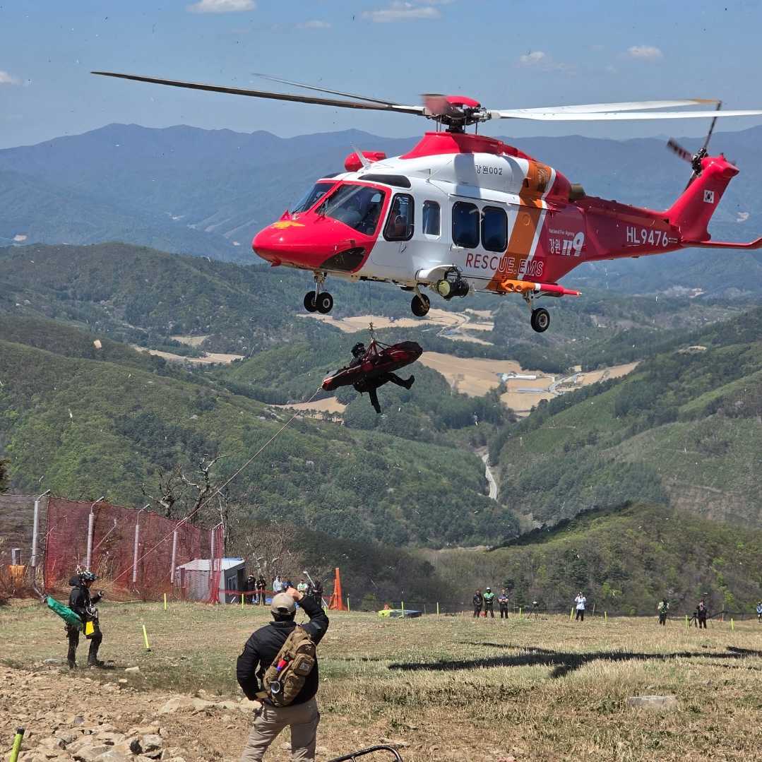 대관령서 바이크 대회중 낙상…20대 외국인 여성 부상
