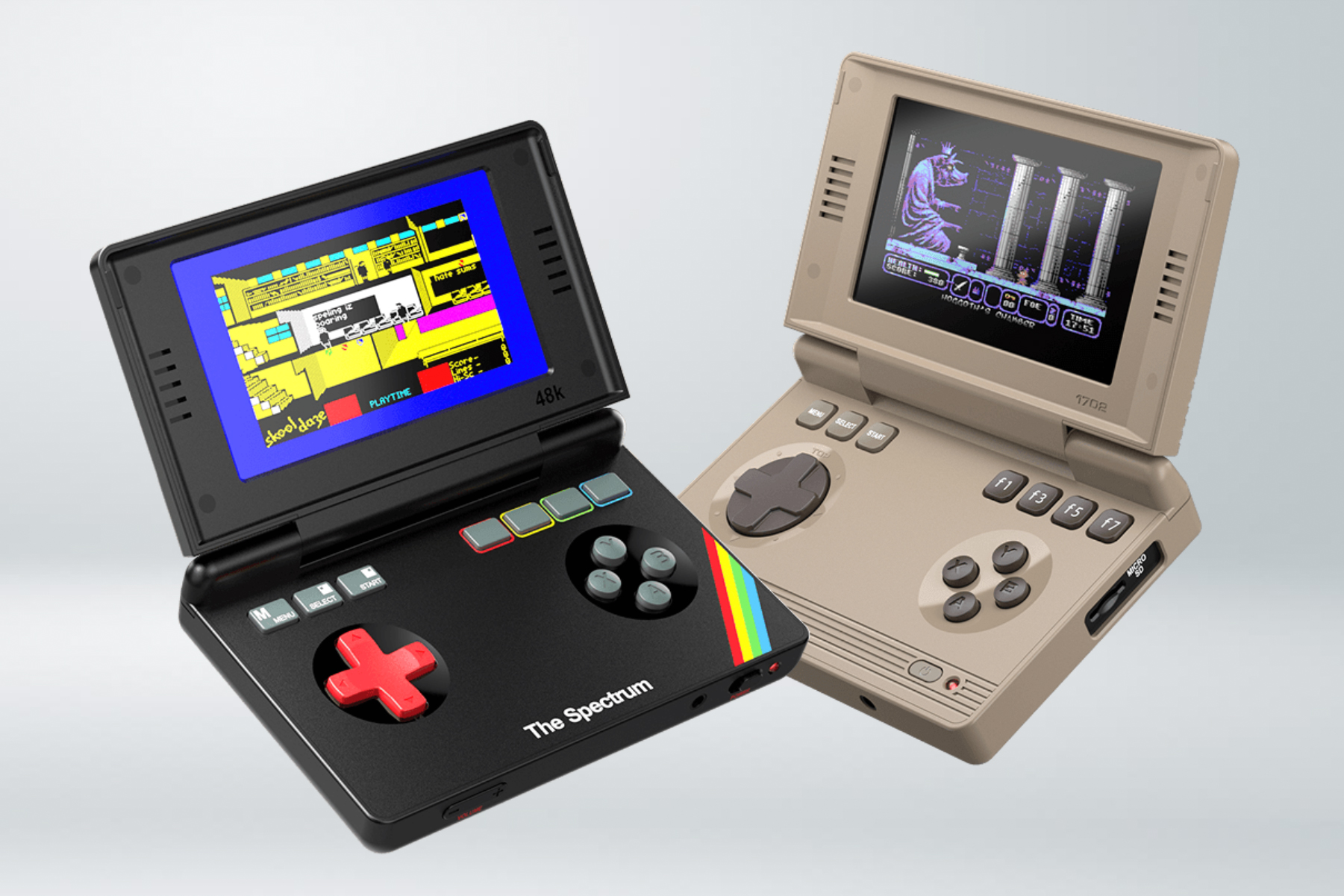 The Commodore 64 and ZX Spectrum have been turned into retrofuturistic handhelds