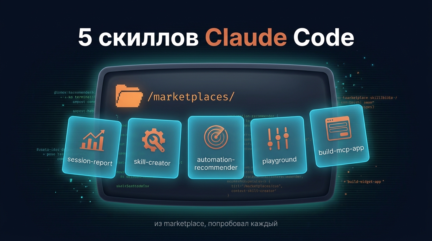 5 скиллов Claude Code из marketplace, которые я попробовал
