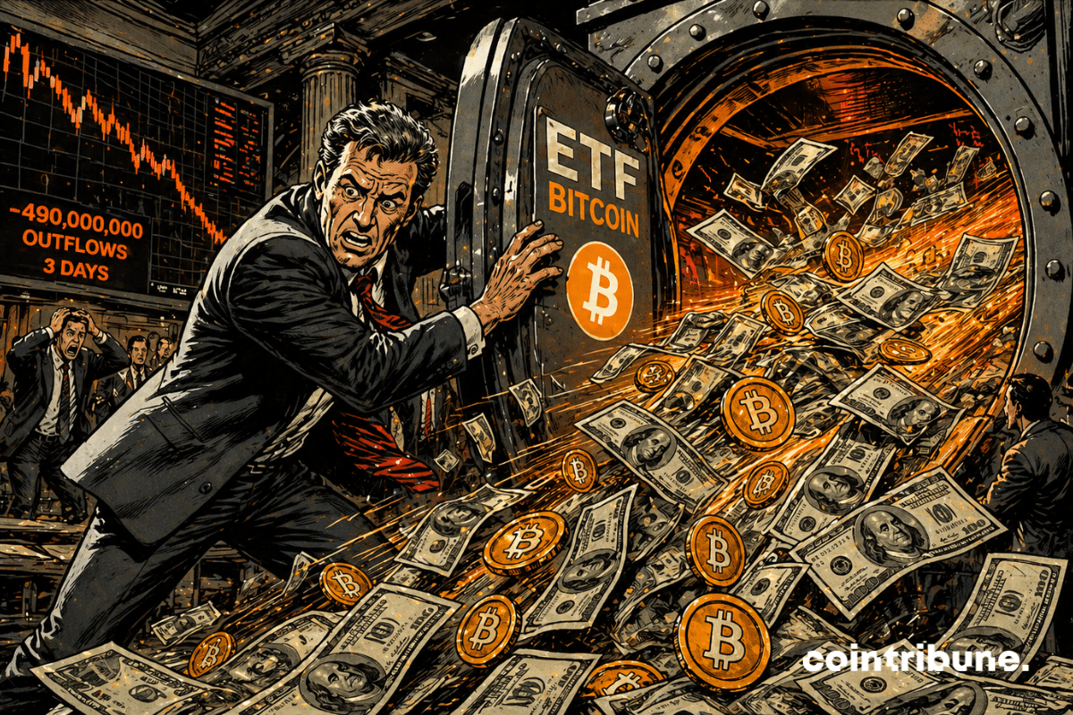 ETF Bitcoin : 490 M$ de sorties en trois jours