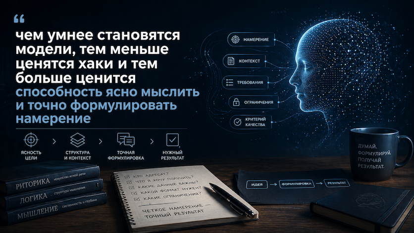 Чем умнее становятся модели, тем больше ценится способность ясно мыслить и точно формулировать намерение