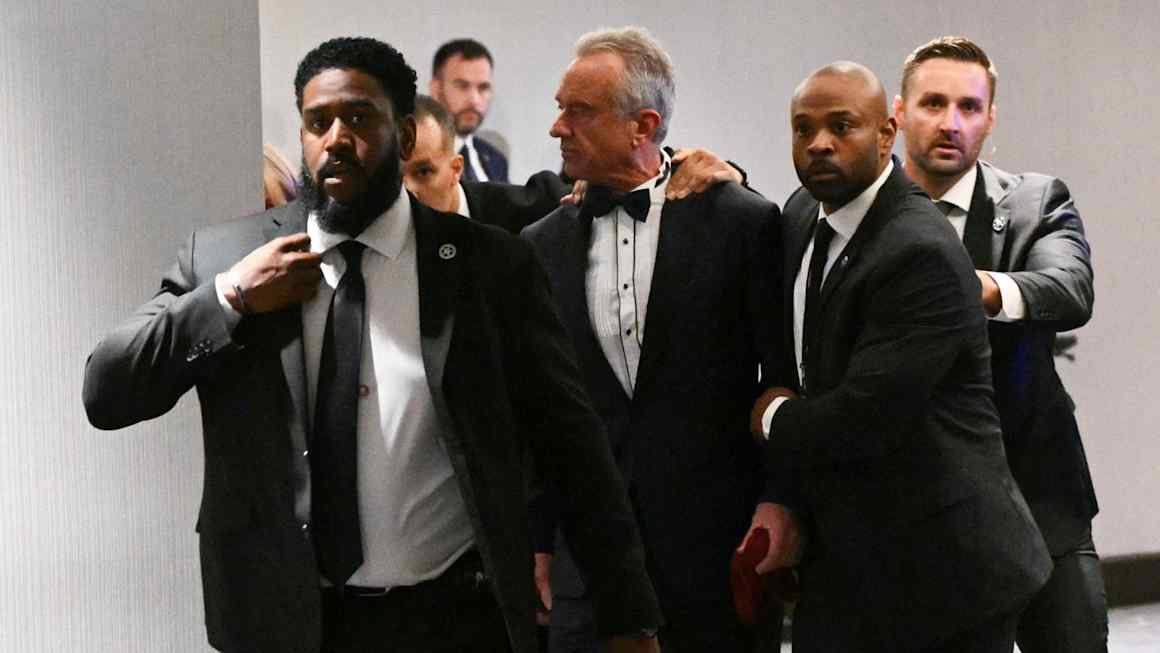 Trump rushed offstage at White House correspondents’ dinner after shots fired