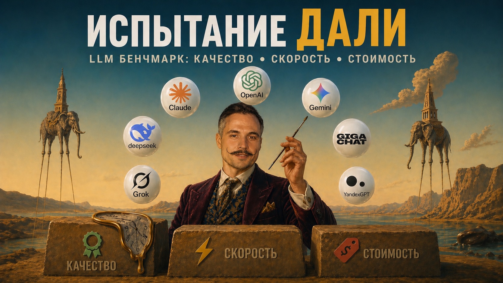 LLM бенчмарк «Испытание Дали»