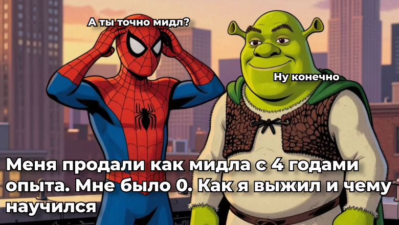 Меня продали как мидла с 4 годами опыта. Мне было 0. Как я выжил и чему научился
