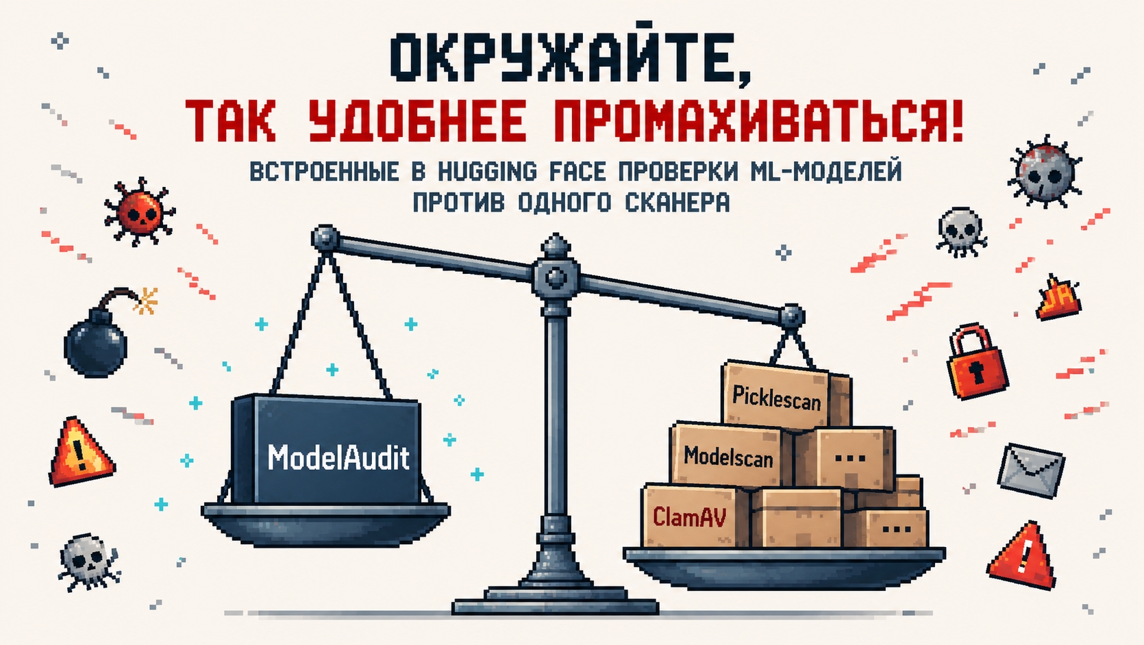 Окружайте, так удобнее промахиваться! Встроенные в Hugging Face проверки ML-моделей против одного сканера