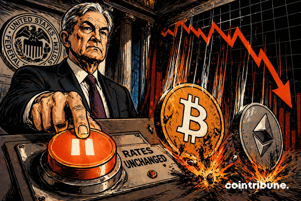La Fed maintient ses taux pour la 3ème fois : Bitcoin et Ethereum reculent