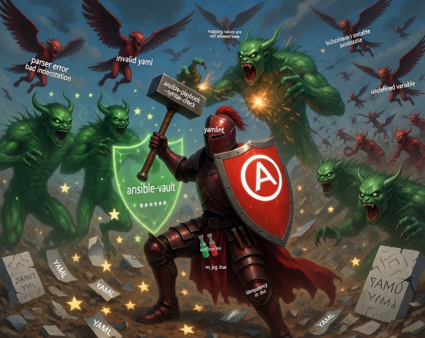 Мини-пайплайн на страже синтаксиса и секретов в Ansible