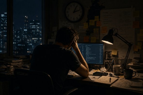 Я работал по 12 часов в день и через месяц понял, что проблема была не в часах