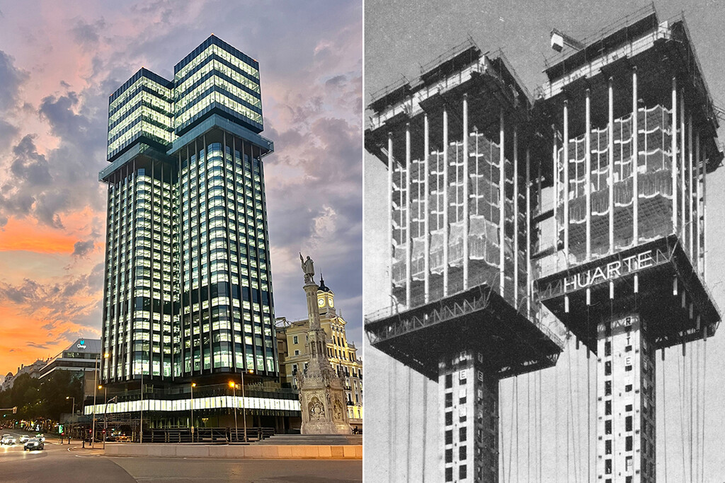 En 1989, un arquitecto ideó el rascacielos más arriesgado de Madrid: dos torres que se construirían "del revés"