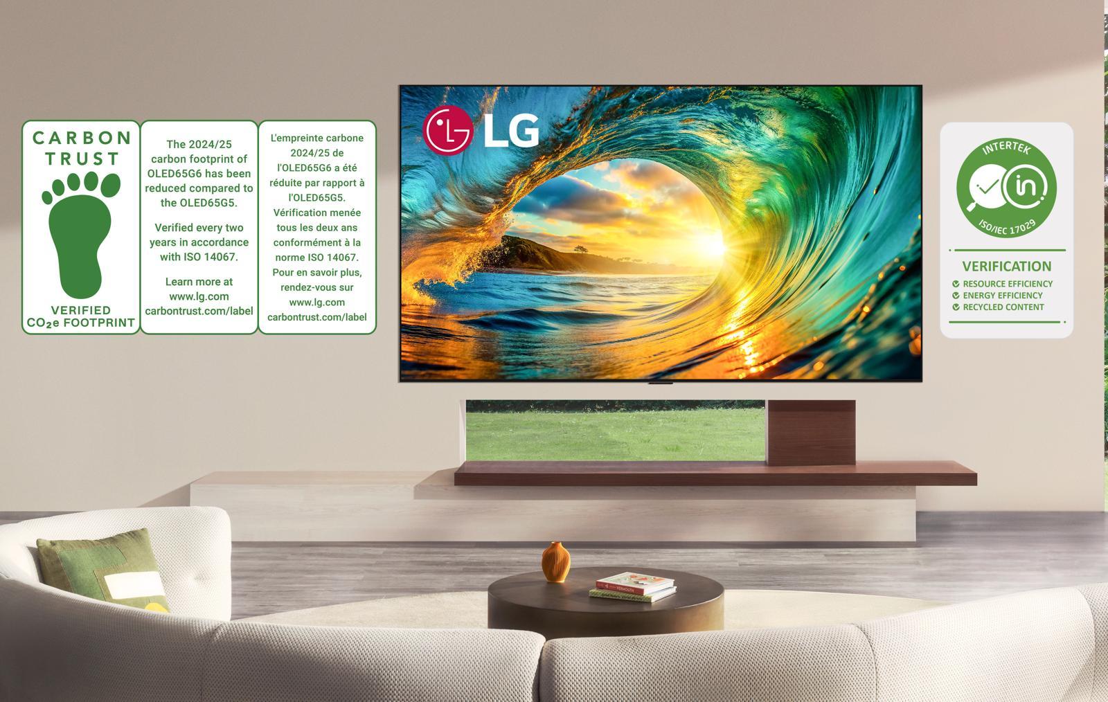 LG 올레드 TV G6, ESG 인증 획득