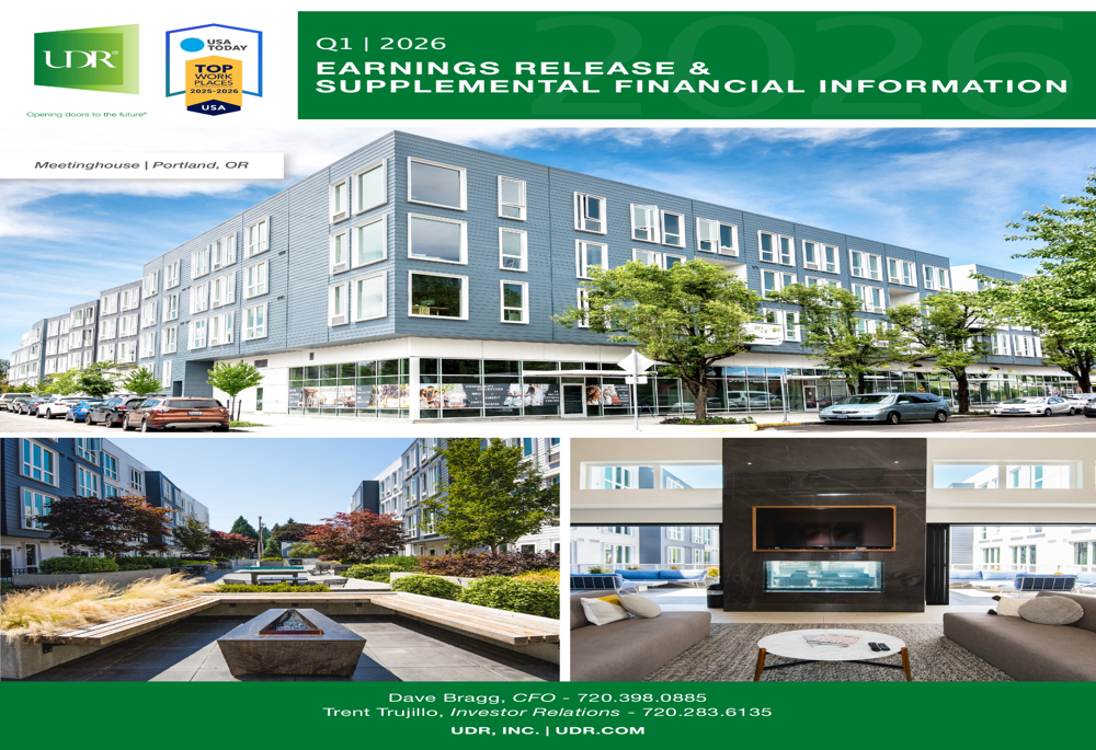 UDR Q1 2026 slides: strong EPS masks operational headwinds