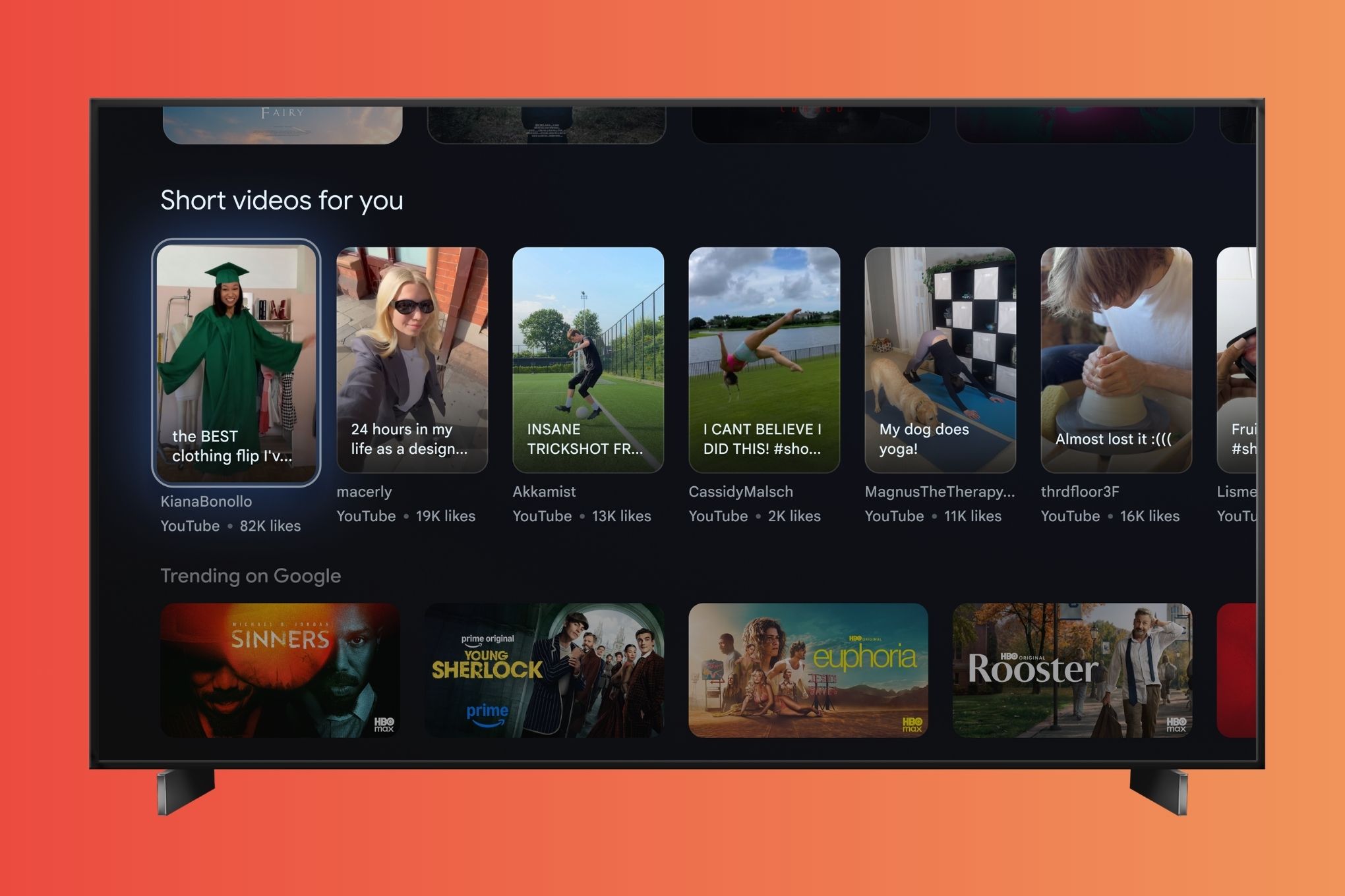 Google TV is getting a dedicated row for YouTube Shorts