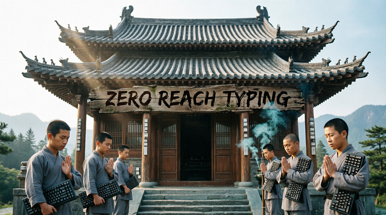 Zero reach typing — мастерам слепой печати